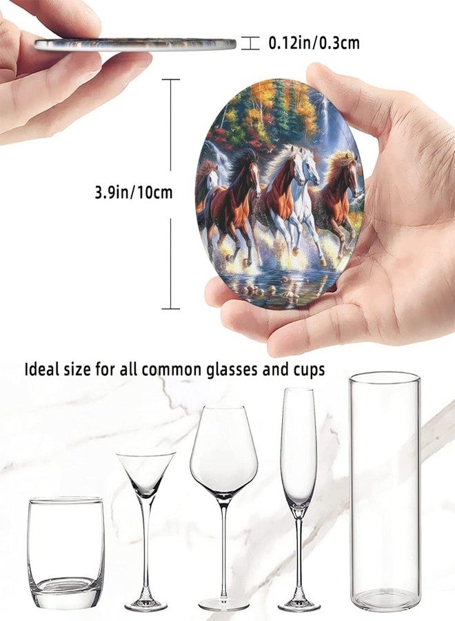 AIMASTZ American Horses Drinks Coasters with Holder, Suitable for Kinds of Cups, Set of 6 - Image 5